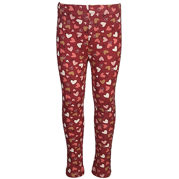 Mayoral Leggings HEARTS in rotbraun