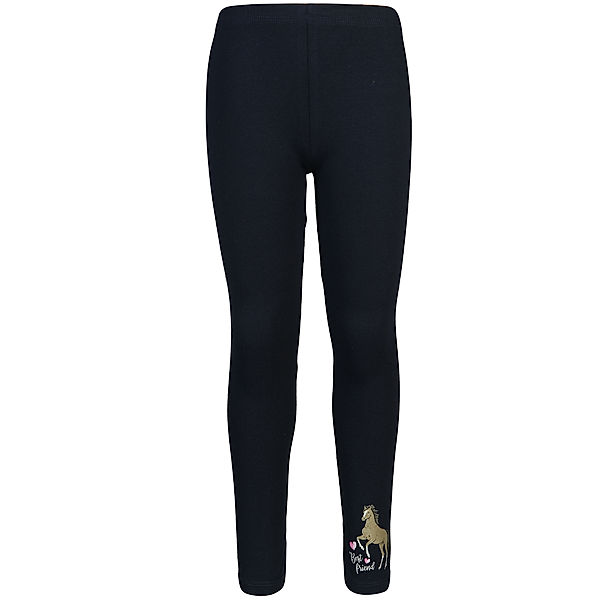 Salt & Pepper Leggings HORSES BEST FRIEND in navy