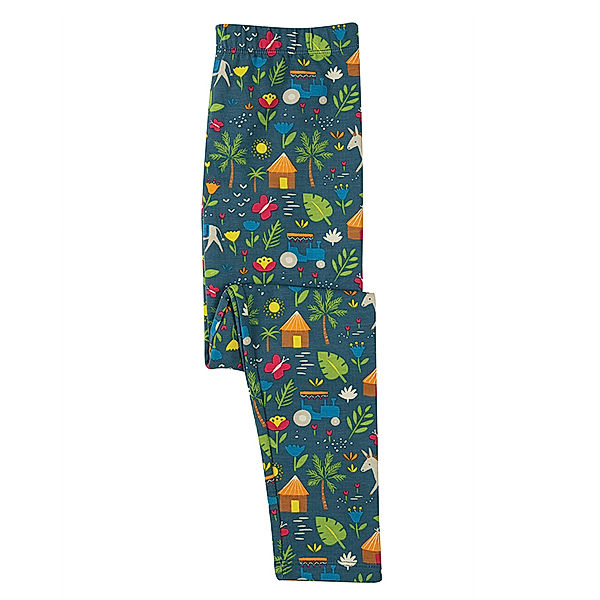 frugi Leggings LIBBY – INDIGO FARM in petrol/bunt