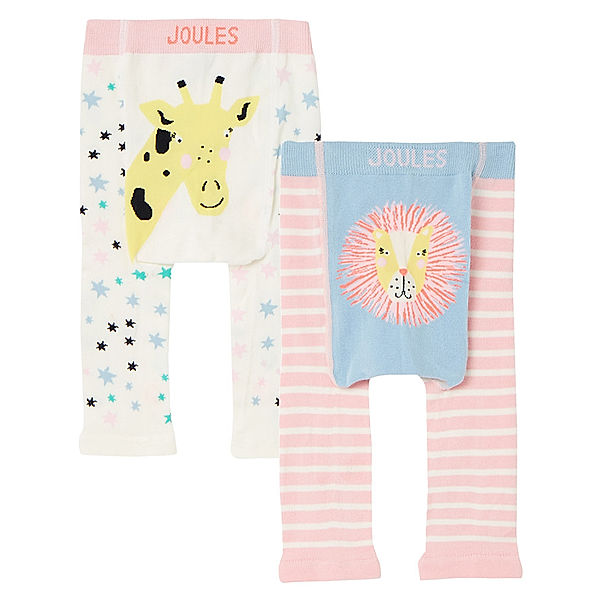 Tom Joule® Leggings LIVELY – GIRAFFLION 2er-Pack in weiß