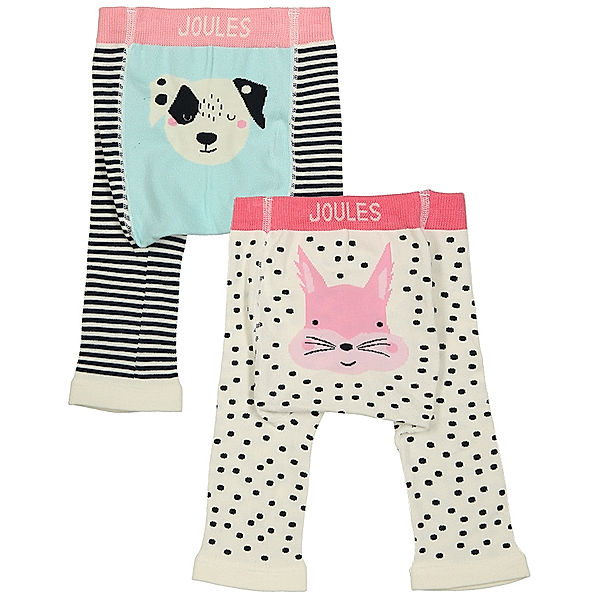 Tom Joule® Leggings LIVELY – SQUIRREL AND DALMATION 2er-Pack in schwarz/weiß
