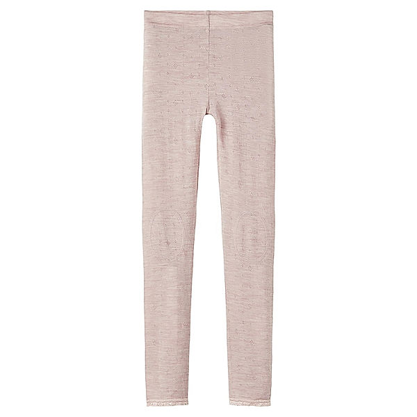 name it Leggings NKFWANG SOLID aus Wolle in sphinx