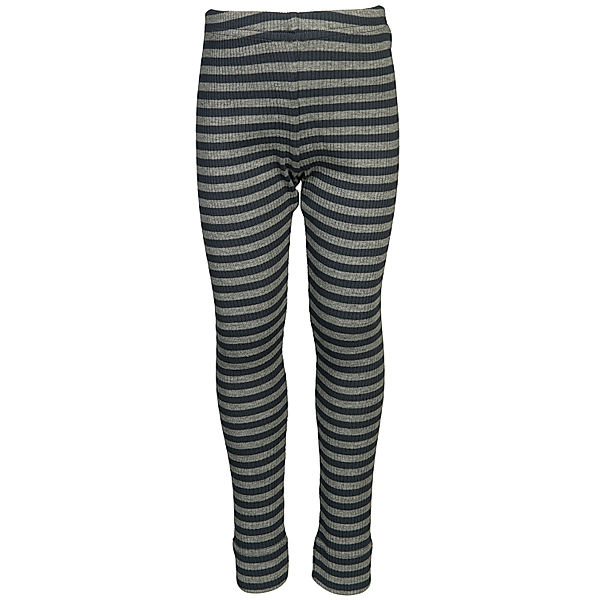 MarMar Copenhagen Leggings RIB STRIPE in blue/grey melange