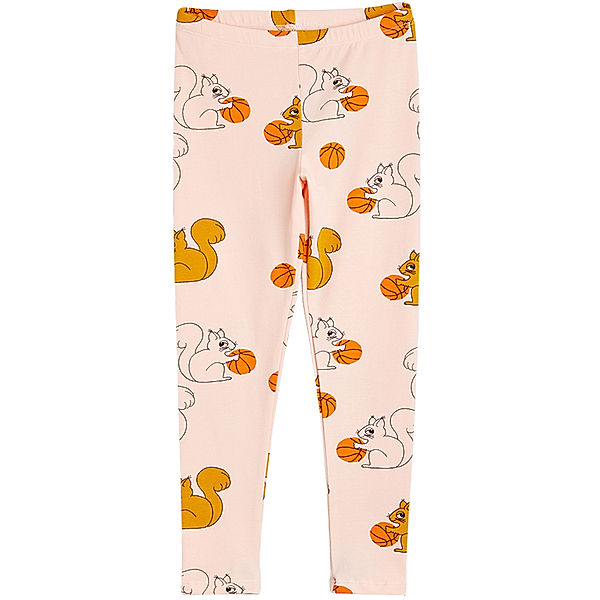 mini rodini Leggings SQUIRRELS AOP in rosa