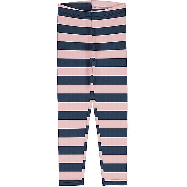 Maxomorra Leggings STRIPE PALE BLUSH in hellrosa/dunkelblau