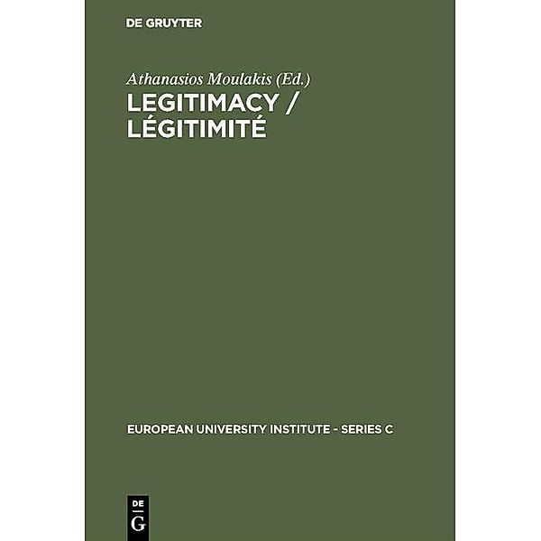 Legitimacy / Légitimité / European University Institute - Series C Bd.3