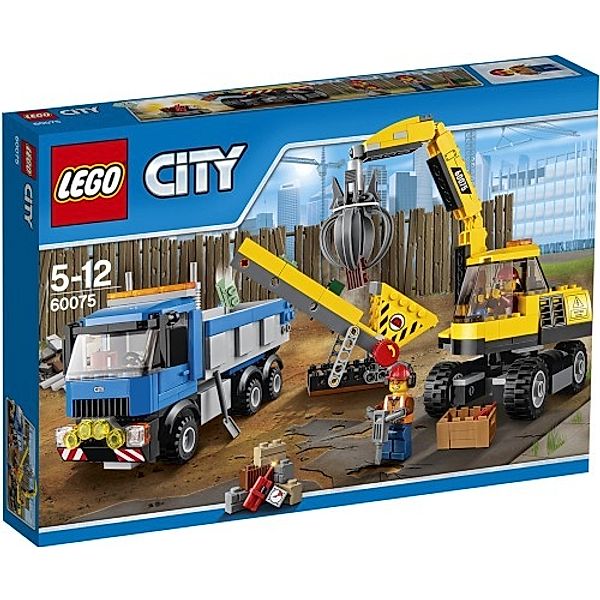 Lego City LEGO 60075 City - Bagger und Transportwagen