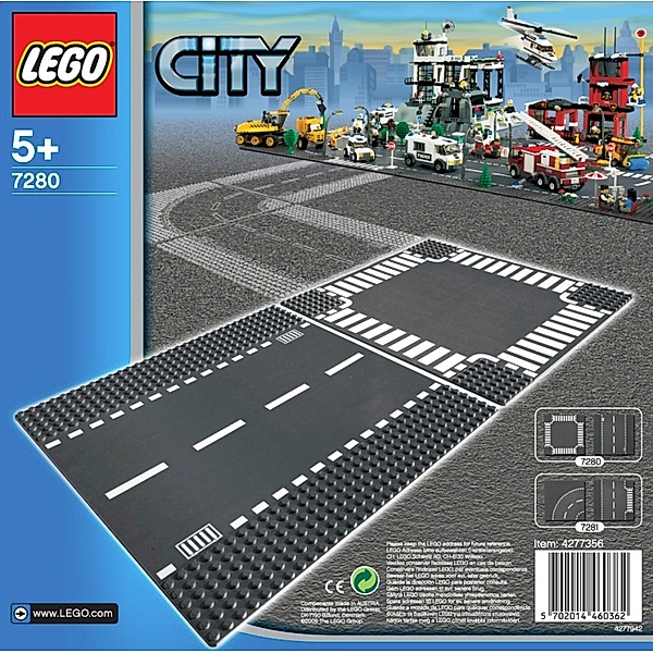 Lego City LEGO® 7280 City - Gerade Straße/Kreuzung, LEGO®