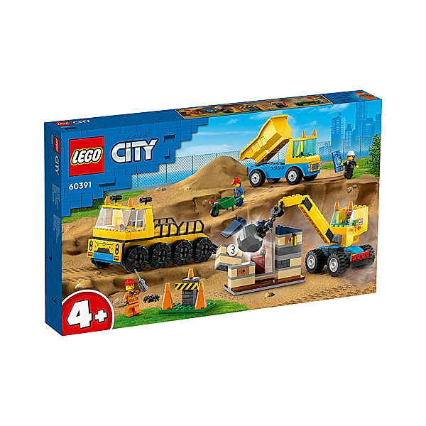 LEGO® LEGO® City 60391 Baufahrzeuge und Kran mit Abrissbirne