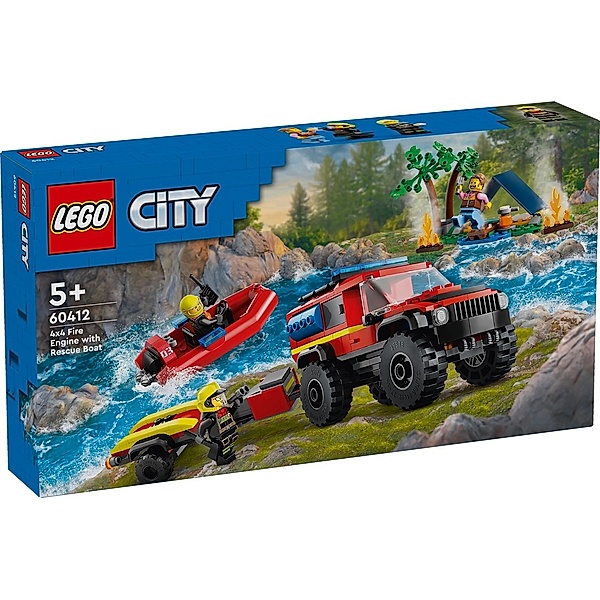 LEGO® LEGO® City 60412 FEUERWEHR-GELÄNDEWAGEN MIT RETTUNGSBOOT
