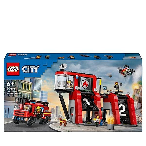 LEGO® LEGO® City 60414 Feuerwehrstation mit Drehleiterfahrzeug