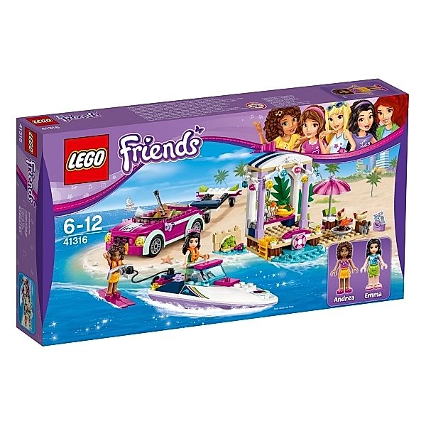LEGO® LEGO® Friends 41316 Andreas Rennboot Transporter, 309 Teile