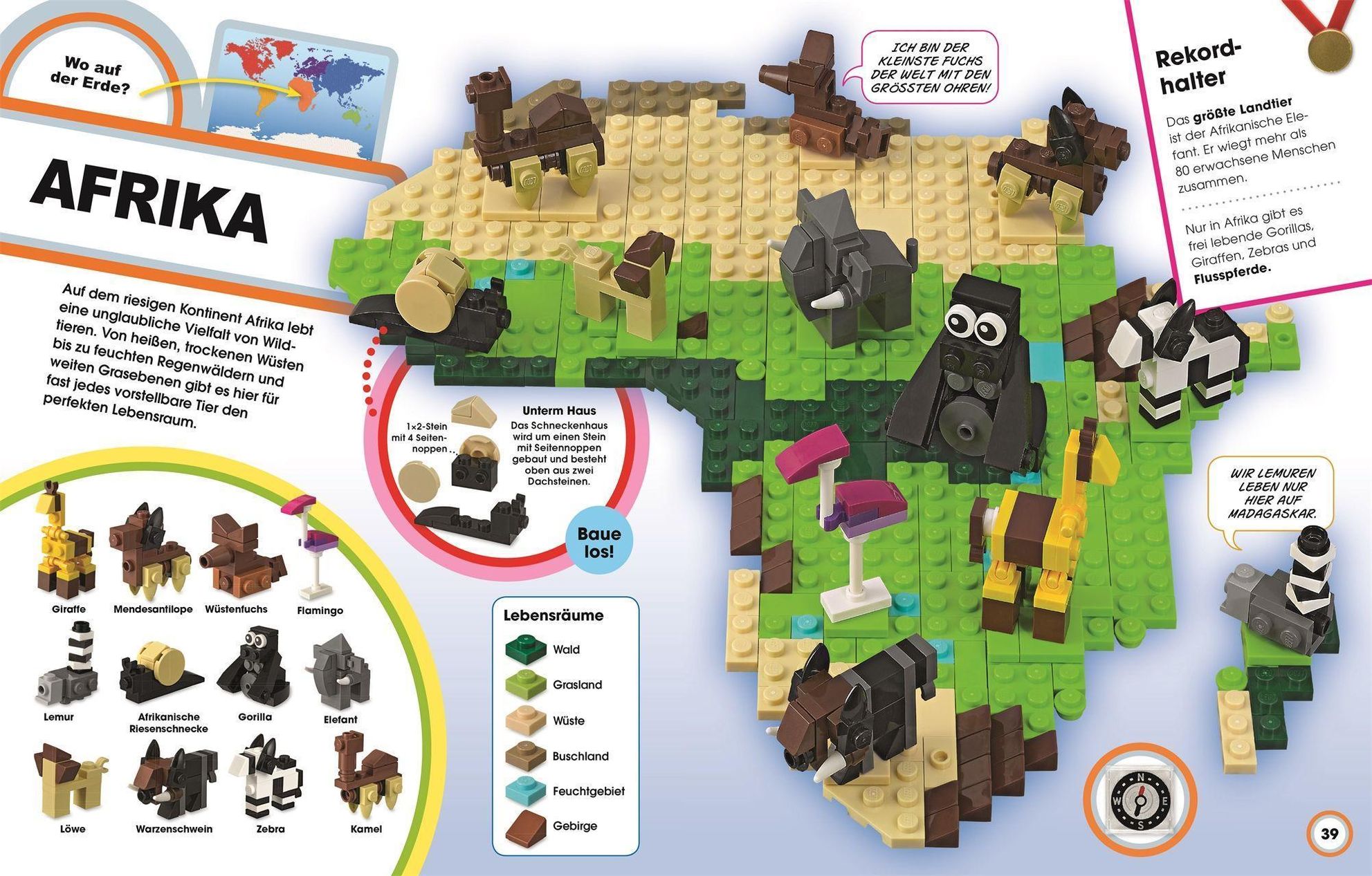 LEGO Ideen Tiere der Welt - Tiere entdecken und bauen Buch