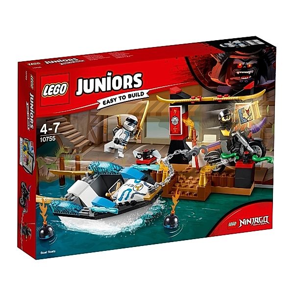 LEGO® LEGO® Juniors 10755 NINJAGO® Zanes Verfolgungsjagd mit dem Ninjaboot, 131 Teil