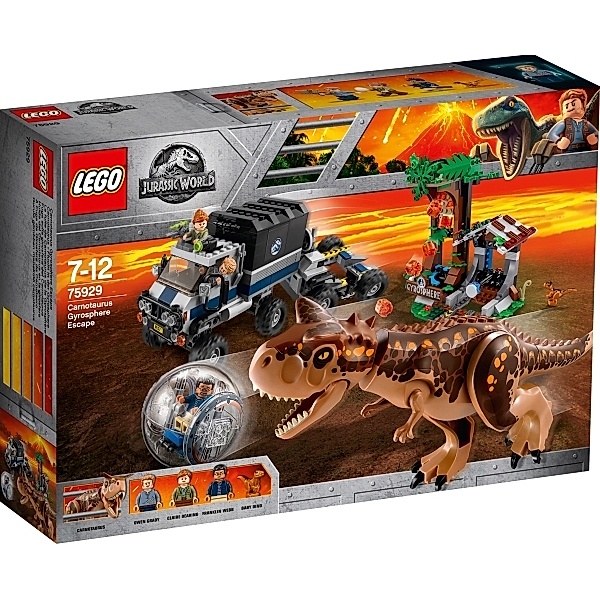 LEGO® LEGO® Jurassic World 75929 Carnotaurus - Flucht in der Gyrosphere, 577 Teile