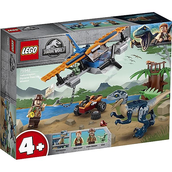 LEGO® LEGO® Jurassic World 75942 Velociraptor: Rettungsmission mit dem Doppeldecker