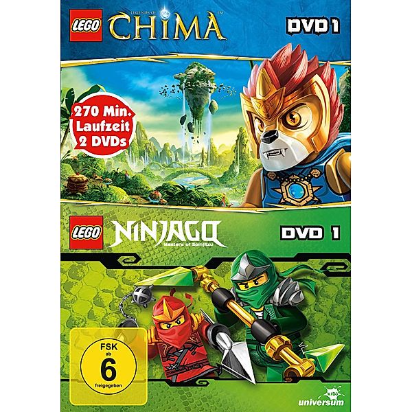 LEGO® Legends of Chima - DVD 1 / Ninjago - DVD 1, John Derevlany, Tommy Andreasen, Thomas Sebastian Fenger, Dan Hageman, Kevin Hageman, Joel Thomas