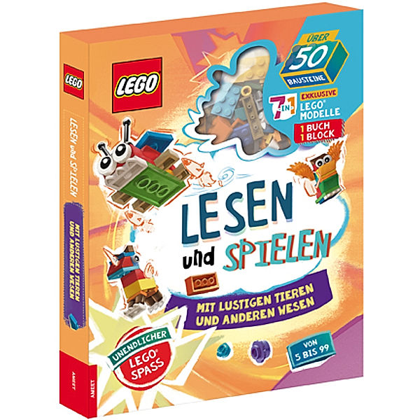 LEGO Lies und Spiel, Lustige Tiere und andere Wesen, m. 50 Bausteinen