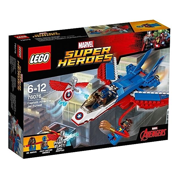 LEGO® LEGO® Marvel Super Heroes 76076 Captain America: Düsenjet, 160 Teile