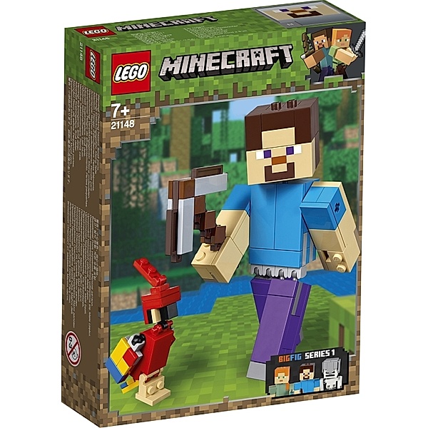 LEGO® LEGO® Minecraft 21148 BigFig Steve mit Papagei
