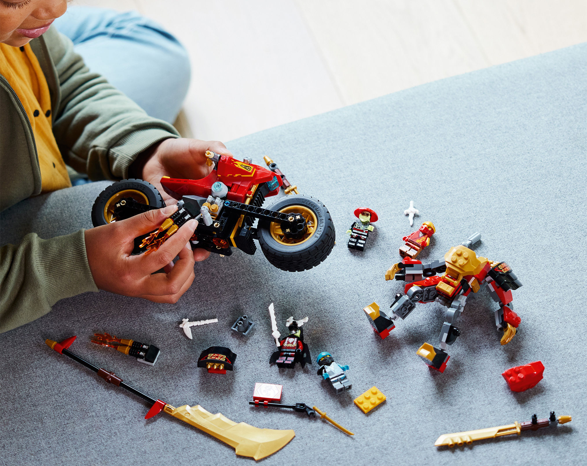 LEGO NINJAGO 71783 Kais Mech-Bike EVO, Ninja Motorrad Spielzeug von Lego