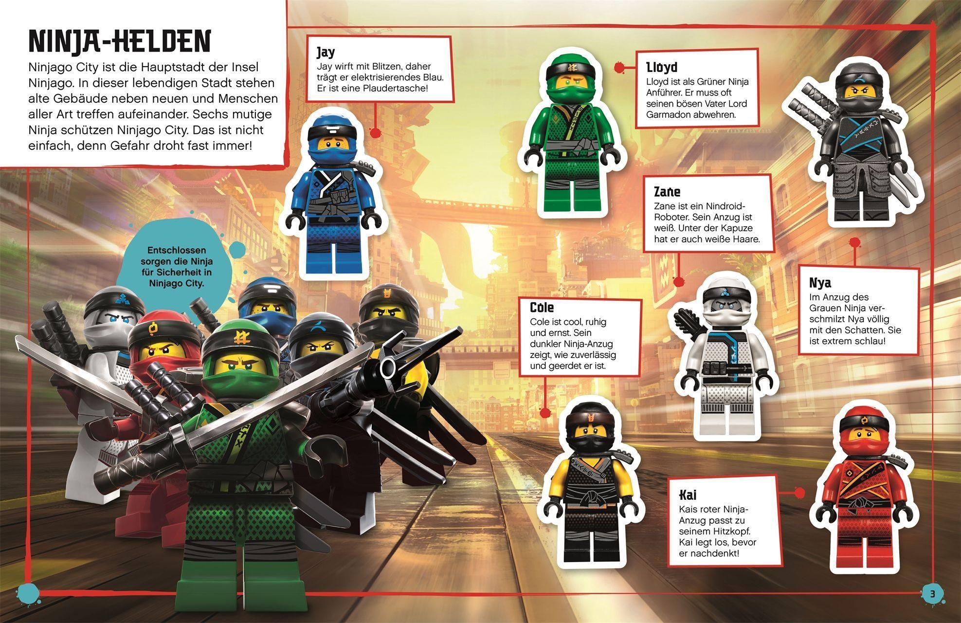 über 1000 Sticker Ninjas Waffen Fachbuch LEGO® Ninjago™ Das große Stickerbuch 