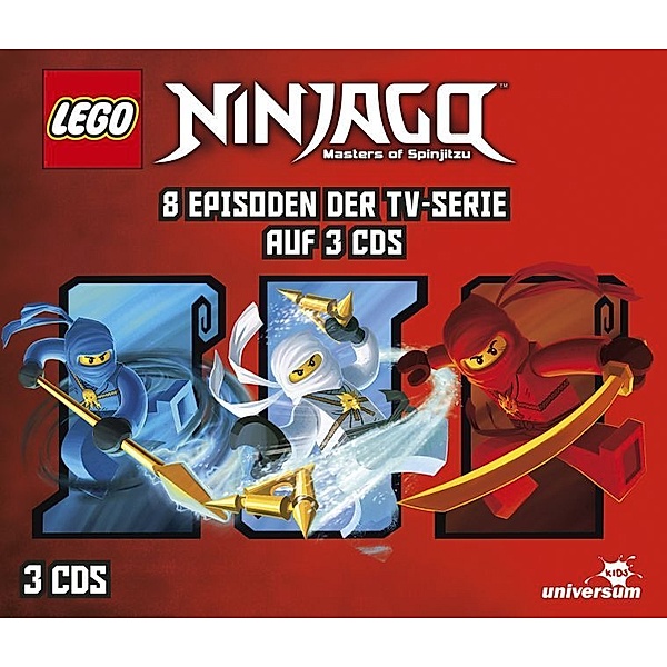 LEGO Ninjago Hörspielbox.Tl.1,3 Audio-CDs, Diverse Interpreten