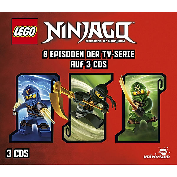 LEGO Ninjago Hörspielbox. Tl.2, 3 Audio-CDs,3 Audio-CD, Diverse Interpreten