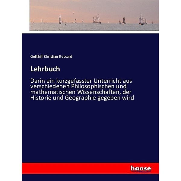 Lehrbuch, Gotthilf Christian Reccard