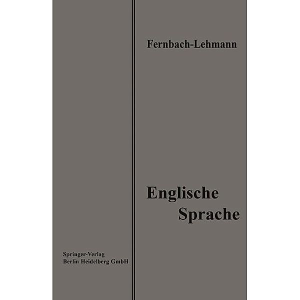 Lehrbuch der Englischen Sprache, Leo Fernbach, Wilhelm Lehmann