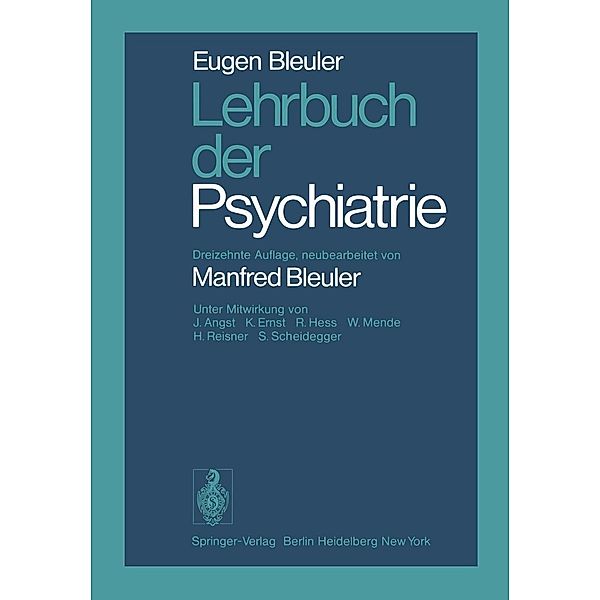 Lehrbuch der Psychiatrie, E. Bleuler
