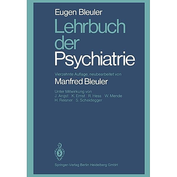 Lehrbuch der Psychiatrie, E. Bleuler