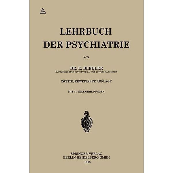 Lehrbuch der Psychiatrie, Eugen Bleuler