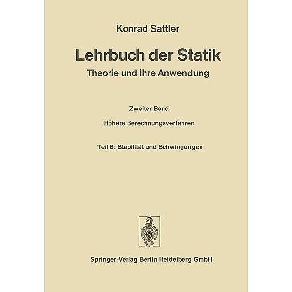Lehrbuch der Statik, Konrad Sattler