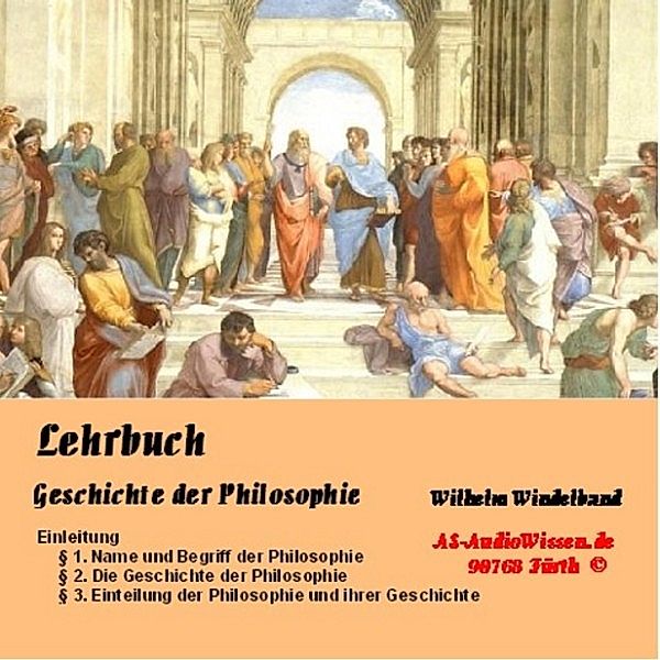 Lehrbuch zur Geschichte der Philosophie -Einleitung, Wilhelm Windelband