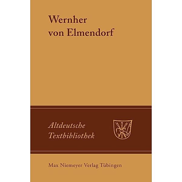 Lehrgedicht / Altdeutsche Textbibliothek Bd.77, Wernher von Elmendorf