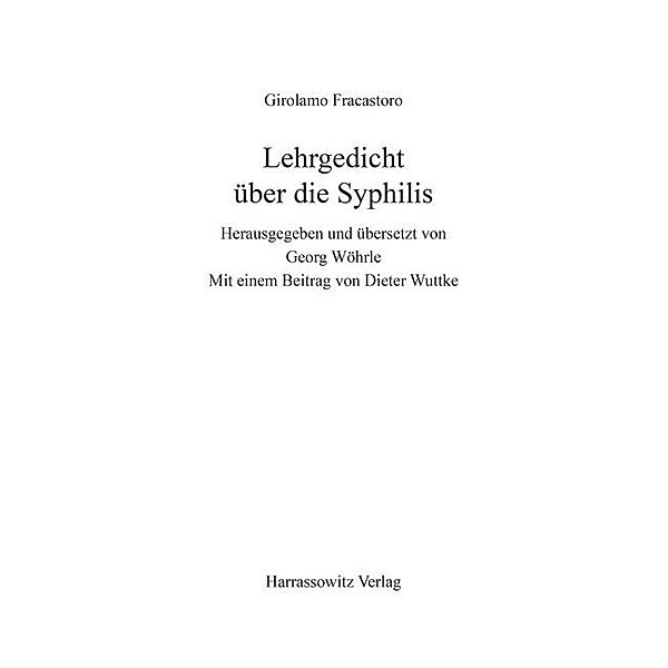 Lehrgedicht über die Syphilis, Girolamo Fracastoro