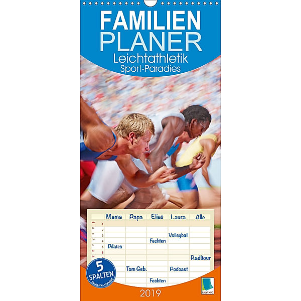 Leichtathletik: Sport-Paradies - Familienplaner hoch (Wandkalender 2019 , 21 cm x 45 cm, hoch)