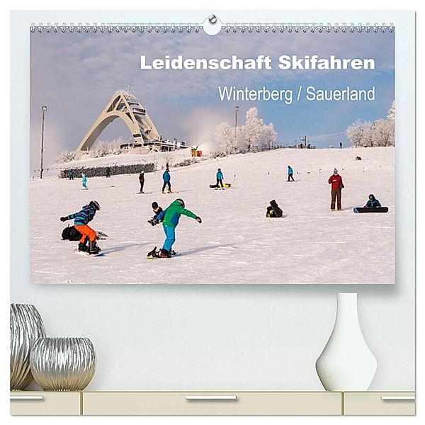 Leidenschaft Skifahren Winterberg / Sauerland (hochwertiger Premium Wandkalender 2024 DIN A2 quer), Kunstdruck in Hochglanz, Dora Pi