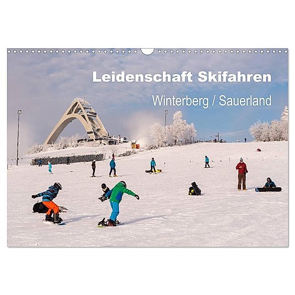 Leidenschaft Skifahren Winterberg / Sauerland (Wandkalender 2024 DIN A3 quer), CALVENDO Monatskalender, Dora Pi