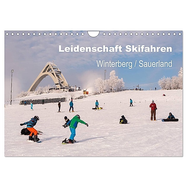 Leidenschaft Skifahren Winterberg / Sauerland (Wandkalender 2024 DIN A4 quer), CALVENDO Monatskalender, Dora Pi