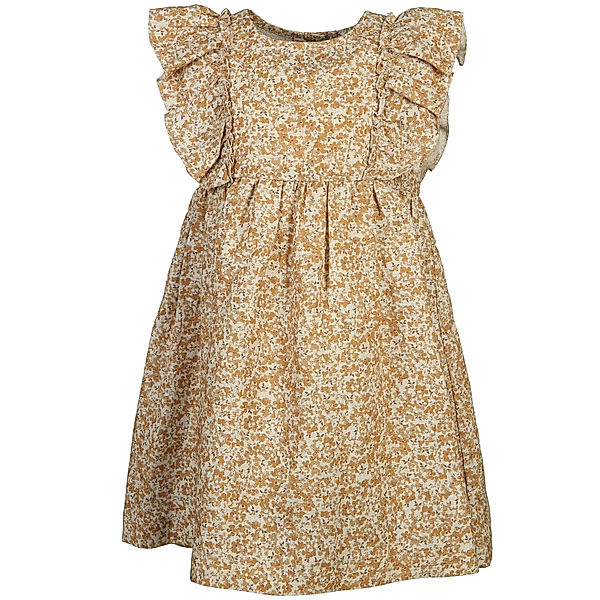 Huttelihut Leinen-Kleid ISABELL FLOWER in mustard