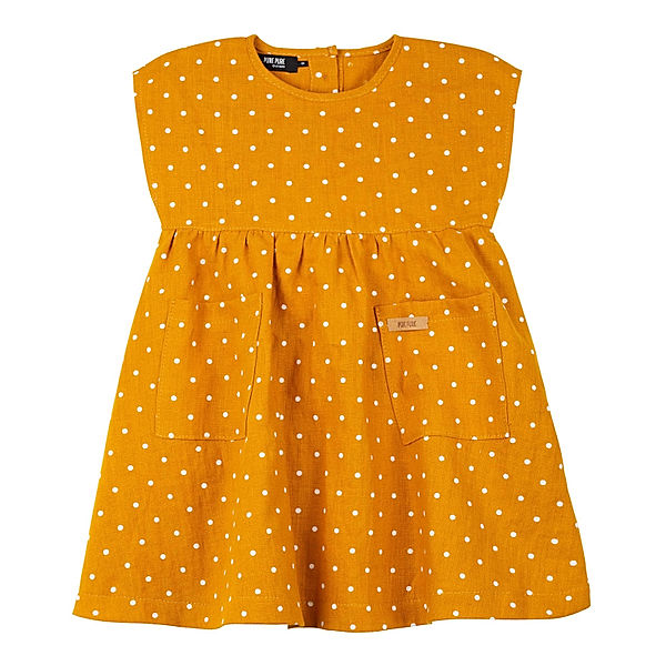 PURE PURE by Bauer Leinen-Kleid SWEET DOTS in mango/white