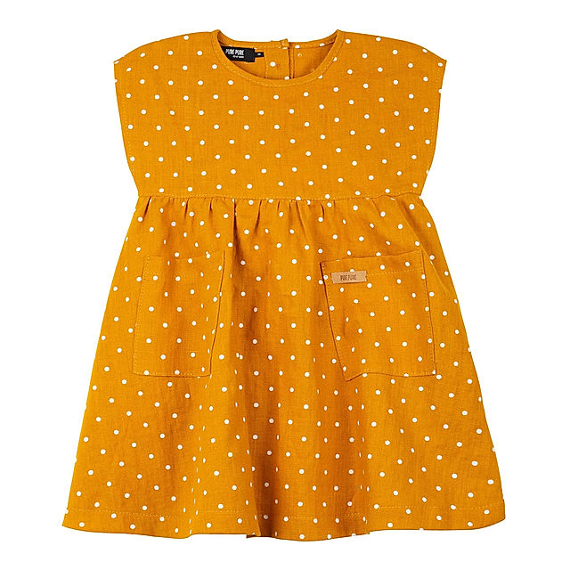 Leinen-Kleid SWEET DOTS in mango white kaufen | tausendkind.at
