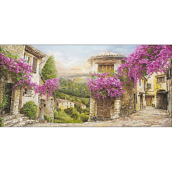 Leinwandbild Colourful Toscana, 115 x 55 cm