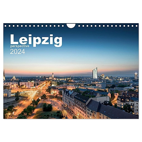 Leipzig perspective (Wandkalender 2024 DIN A4 quer), CALVENDO Monatskalender, Christian Lindau