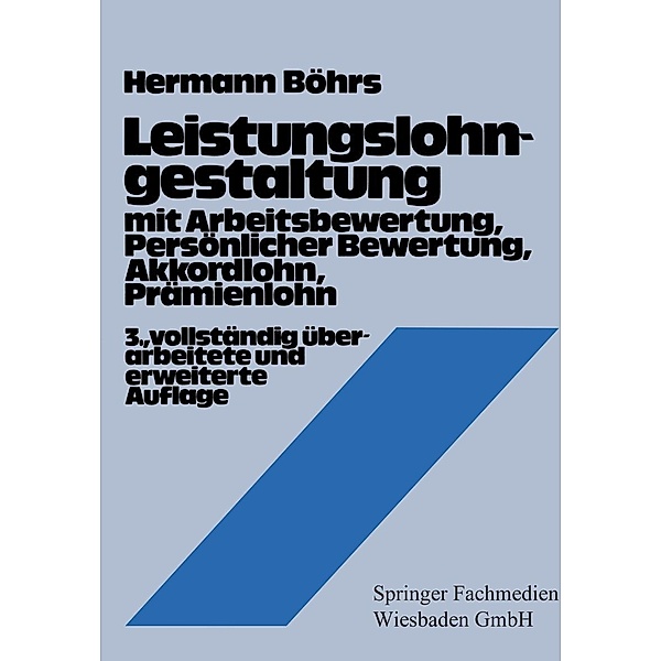 Leistungslohngestaltung, Hermann Böhrs