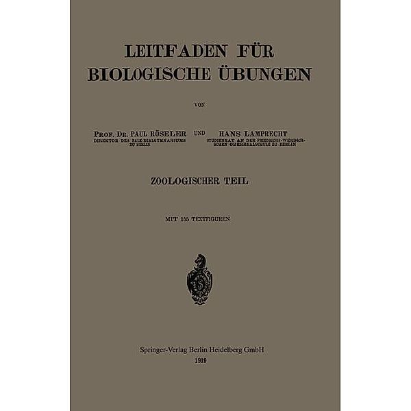 Leitfaden für biologische Übungen, Paul Röseler, Hans Lamprecht