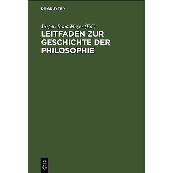 Leitfaden zur Geschichte der Philosophie