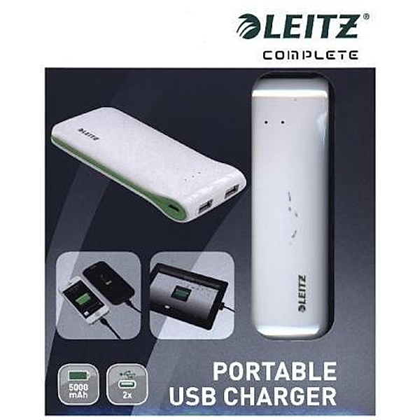 Leitz Complete tragbares USB Ladegerät für Mobilgeräte weiß